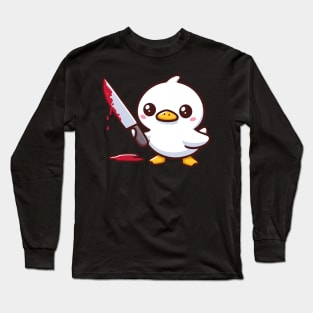 duck with a knife Long Sleeve T-Shirt